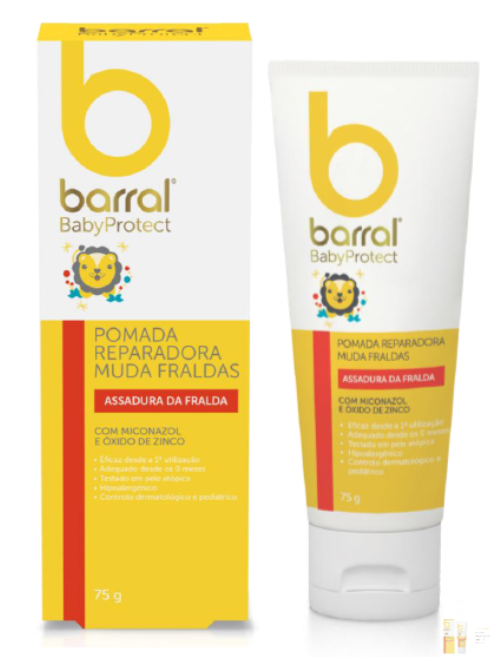 Barral Babyprotect Pomada Reparadora Muda Fraldas 75g