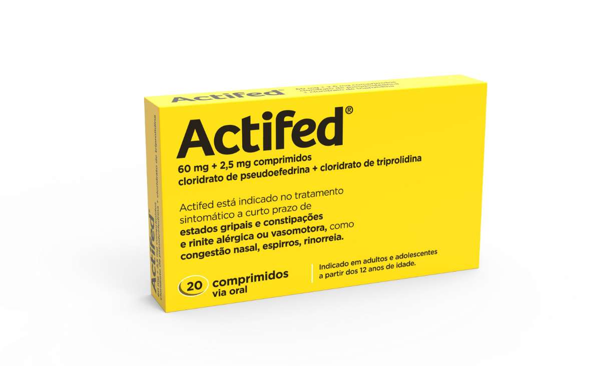 Actifed, 60/2,5 mg x 20 Comprimidos