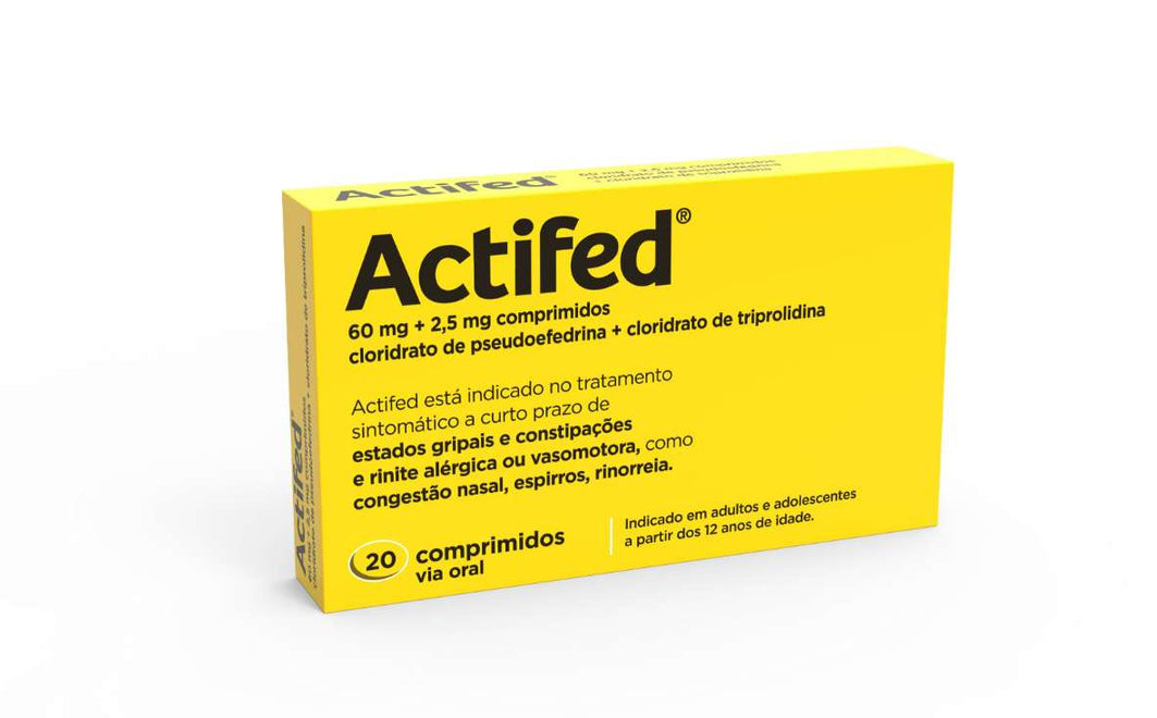 Actifed, 60/2,5 mg x 20 Comprimidos