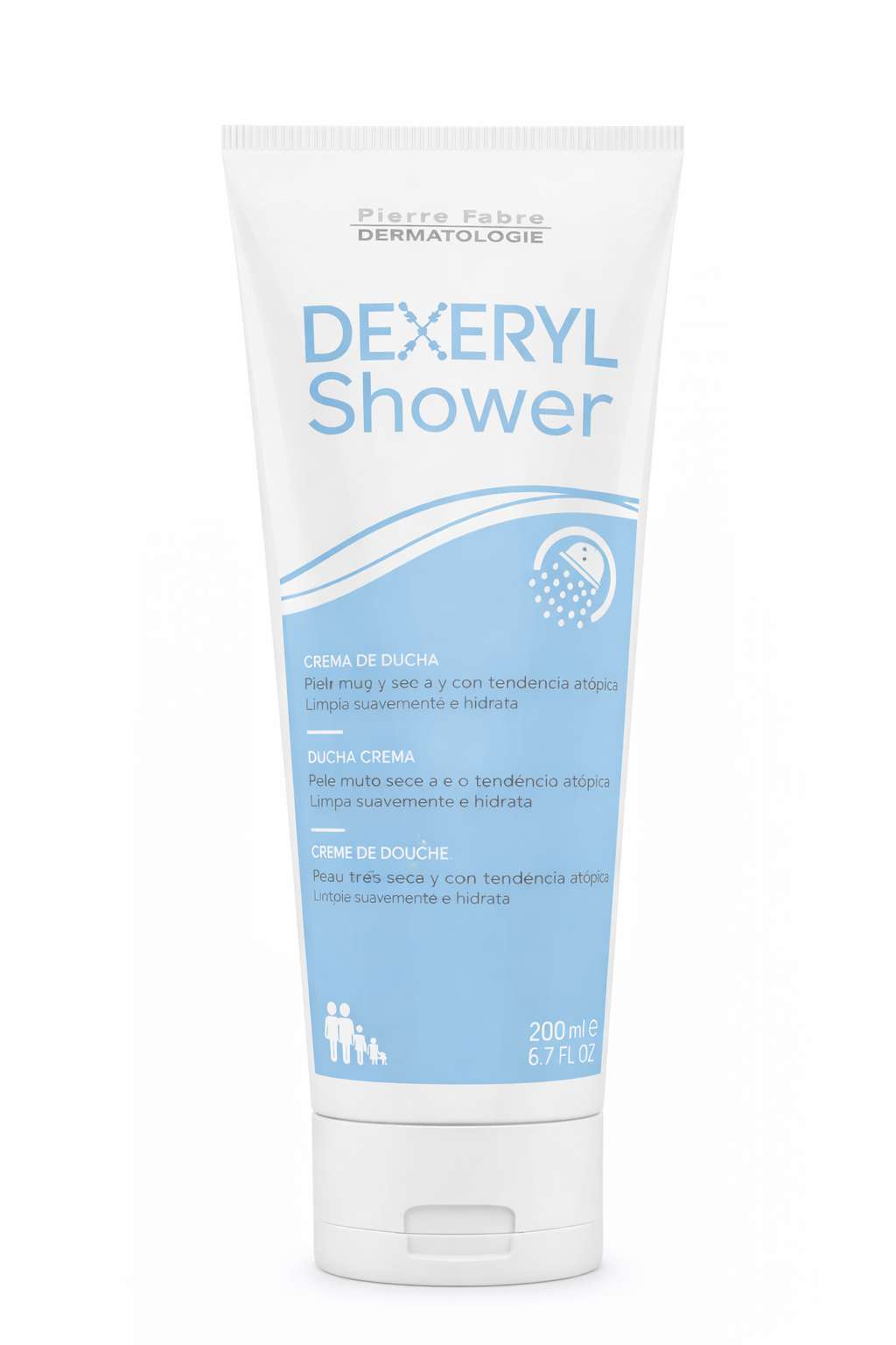 Dexeryl Creme de Duche Corpo e Rosto Pele Muito Seca e com tendência atópica 200 ml