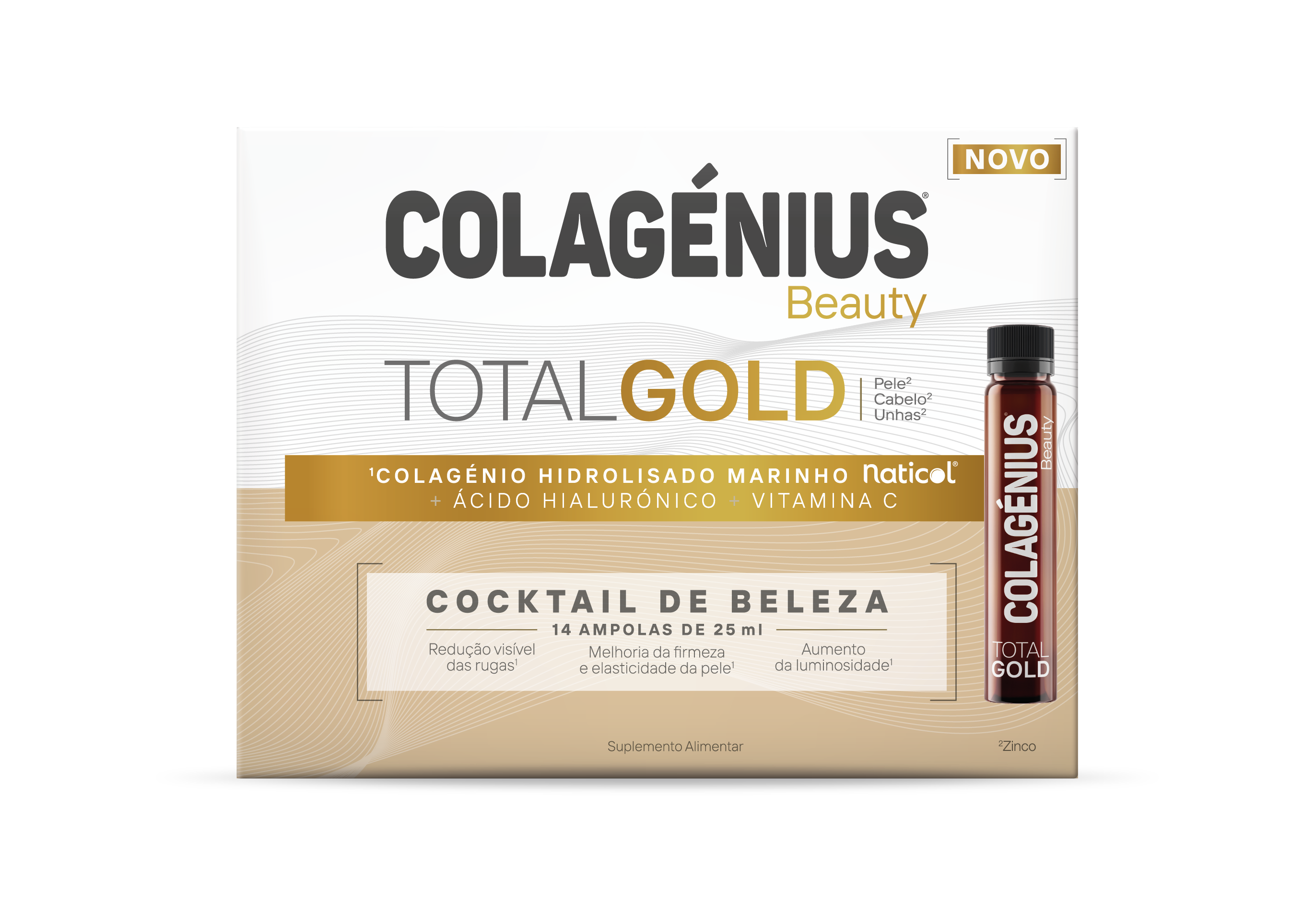 Colagénius Beauty Total Gold - 25ml (x14 ampolas)