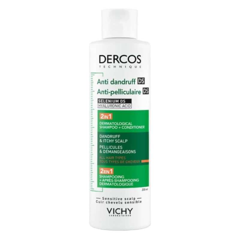 Dercos Anticaspa Champô 2 Em 1 - 200 mL