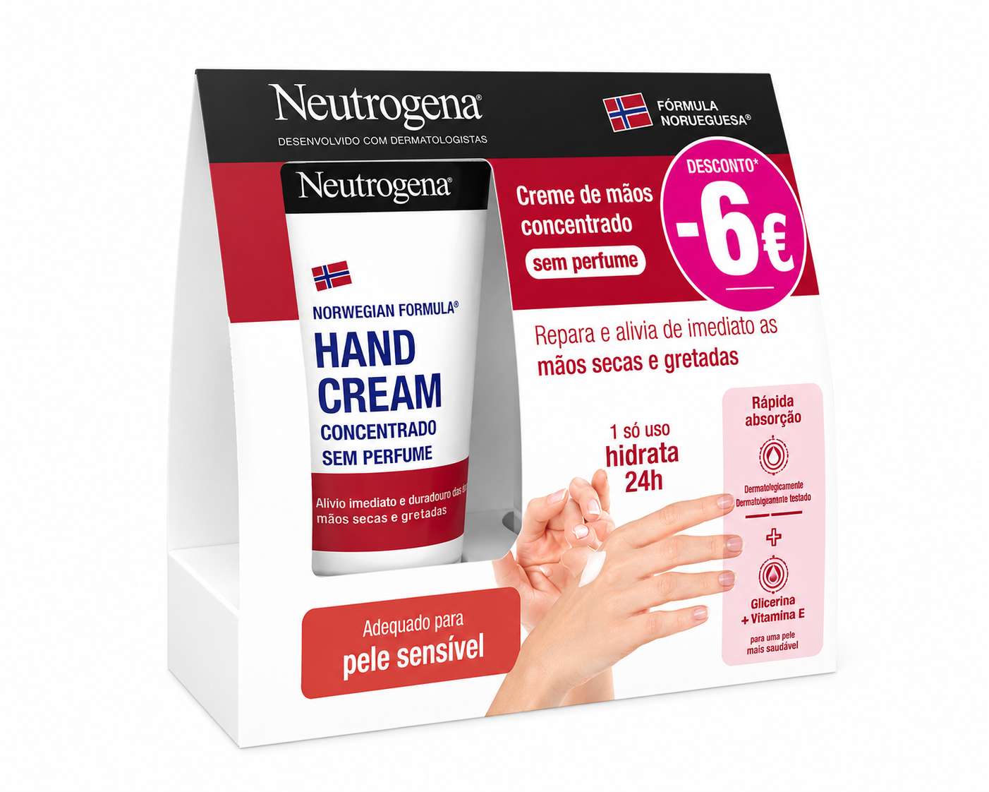 Neutrogena Creme de Mãos Concentrado Sem Perfume – 50ml x2 | Desconto de 6€