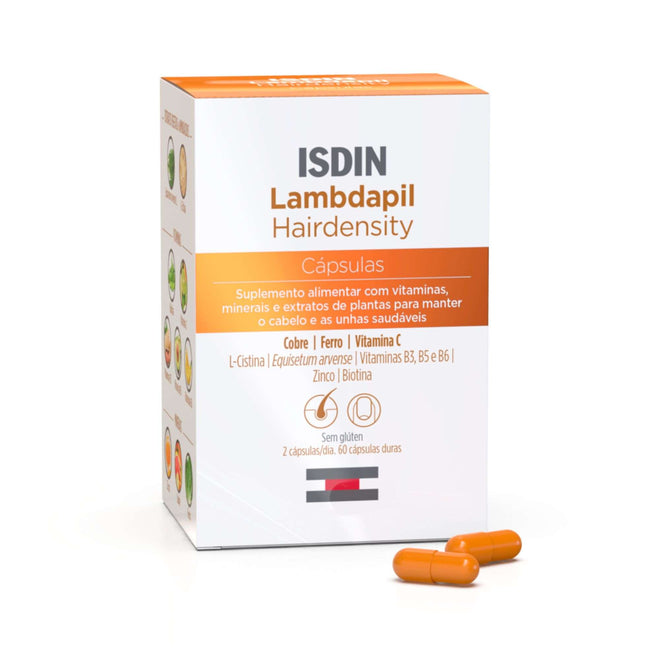 ISDIN Lambdapil Hairdensity Cápsulas 60U- Suplemento alimentar para cabelos e unhas