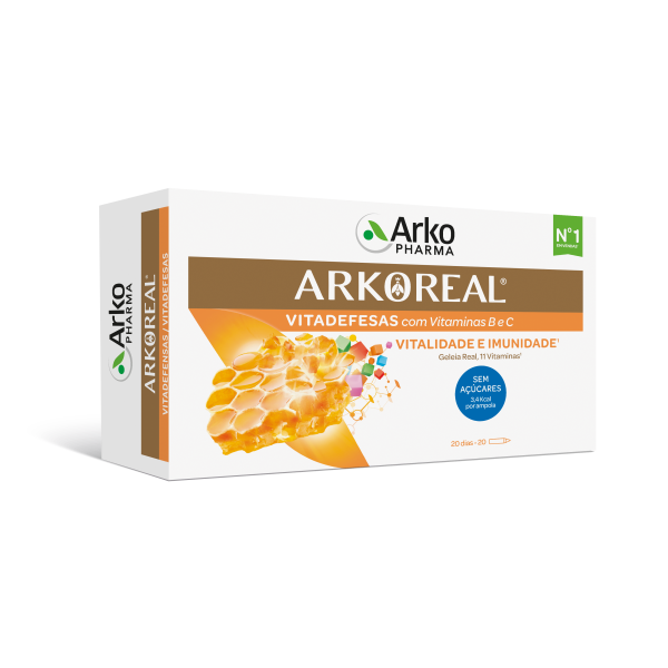 Arkoreal Geleia Real Vitaminas Laranja sem Açúcar 20amp