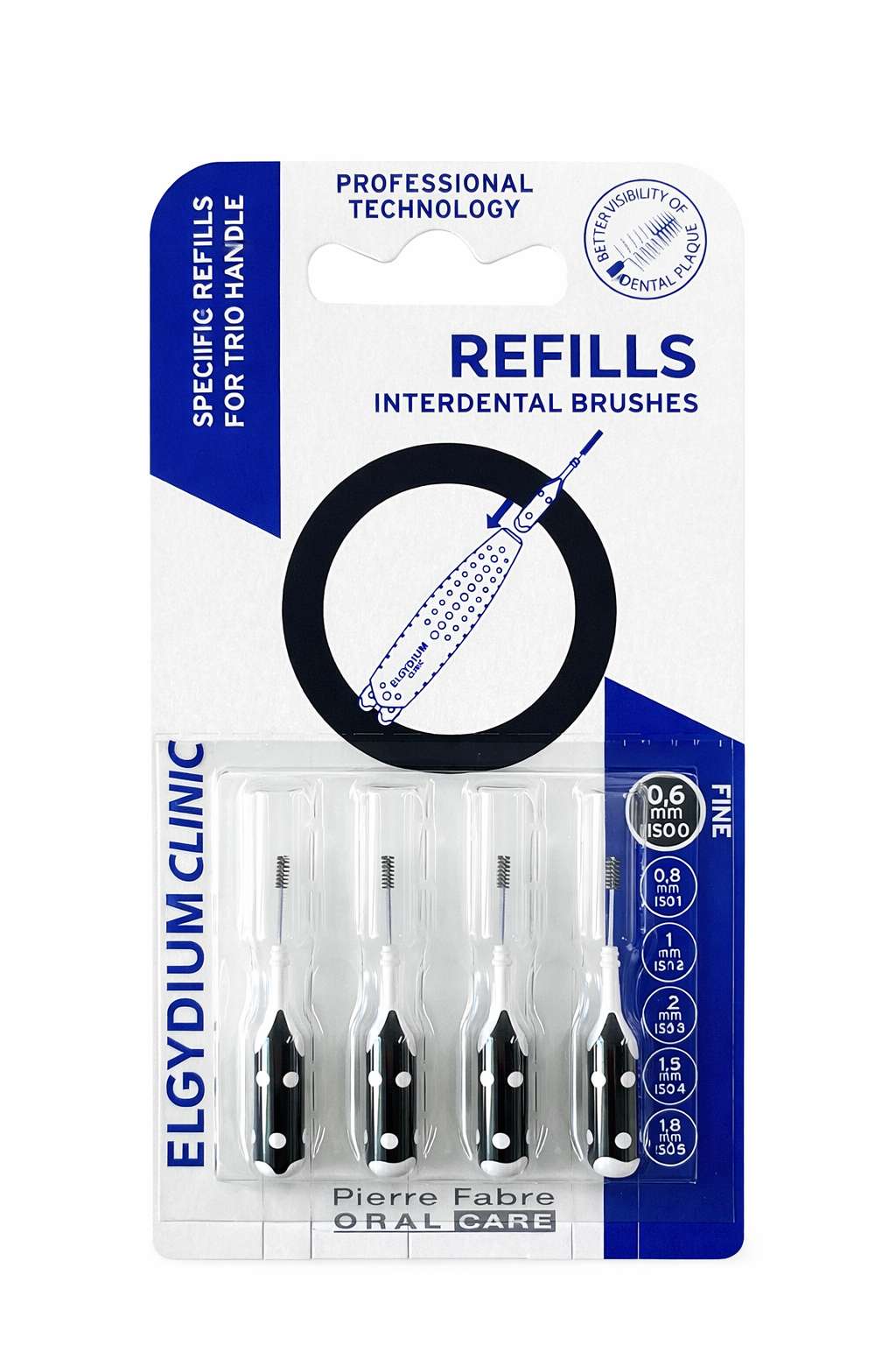 Elgydium Clinic Escovilhões Recargas Preto 4un.