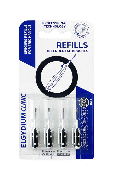 Elgydium Clinic Escovilhões Recargas Preto 4un.