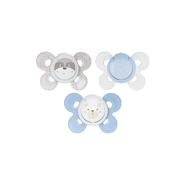 Chicco Chupeta Silicone Physio Comfort Azul 2-6M 2unidades