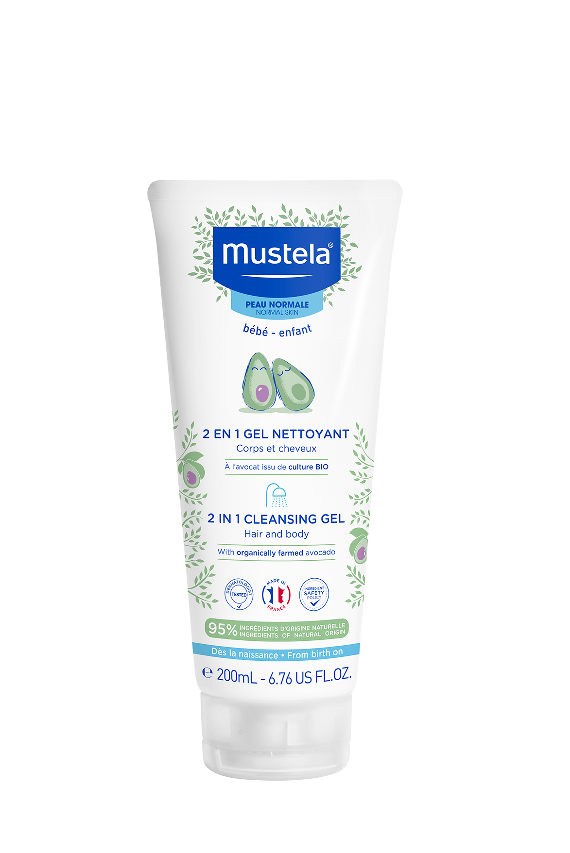 Mustela Bebé 2 em 1 Gel Lavante Cabelo/Corpo 200ml