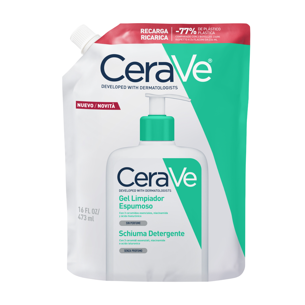CeraVe Gel De Limpeza Espumoso 473ml | Recarga