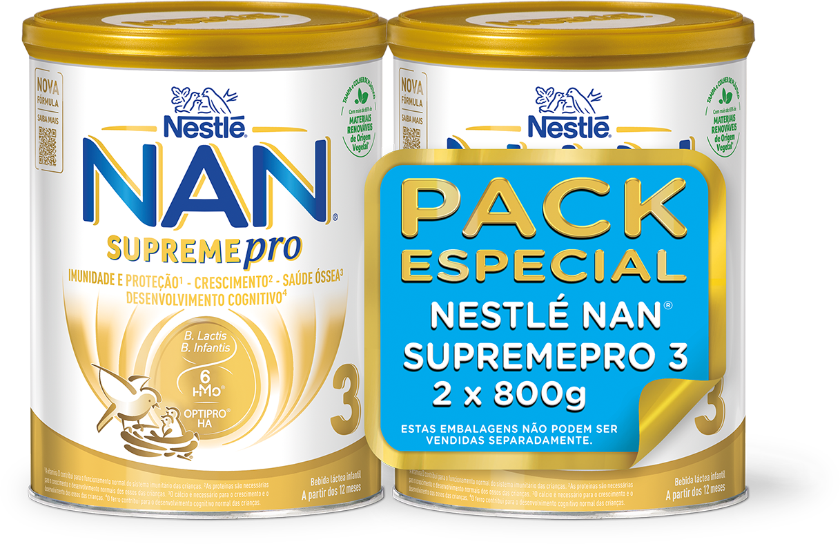 NAN Supreme Pro 3 Pack Leite Crescimento 800g x2