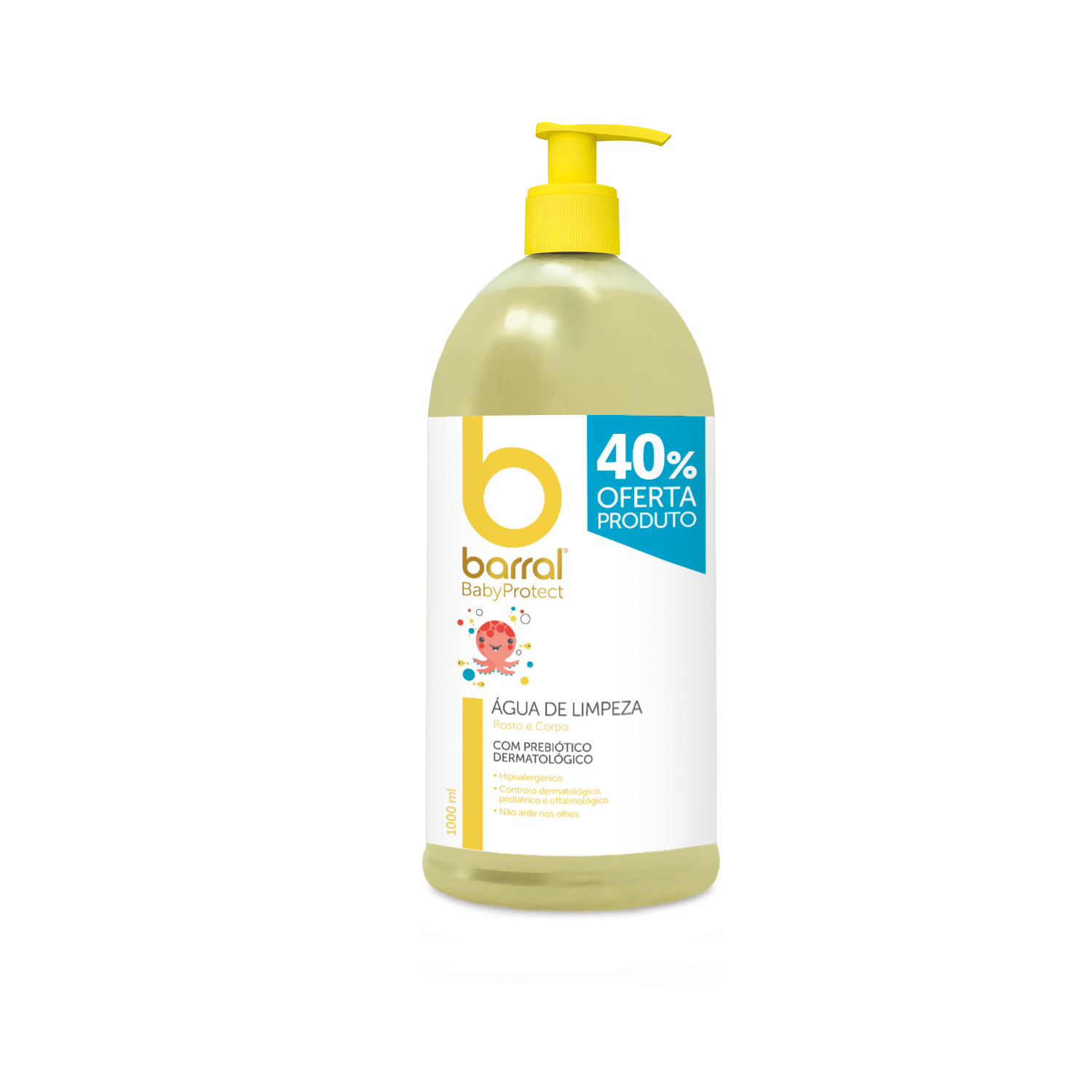 Barral BabyProtect Água de Limpeza Rosto/Corpo 1L com oferta de 40%