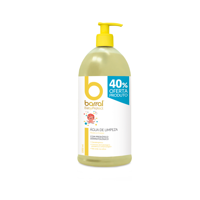 Barral BabyProtect Água de Limpeza Rosto/Corpo 1L com oferta de 40%