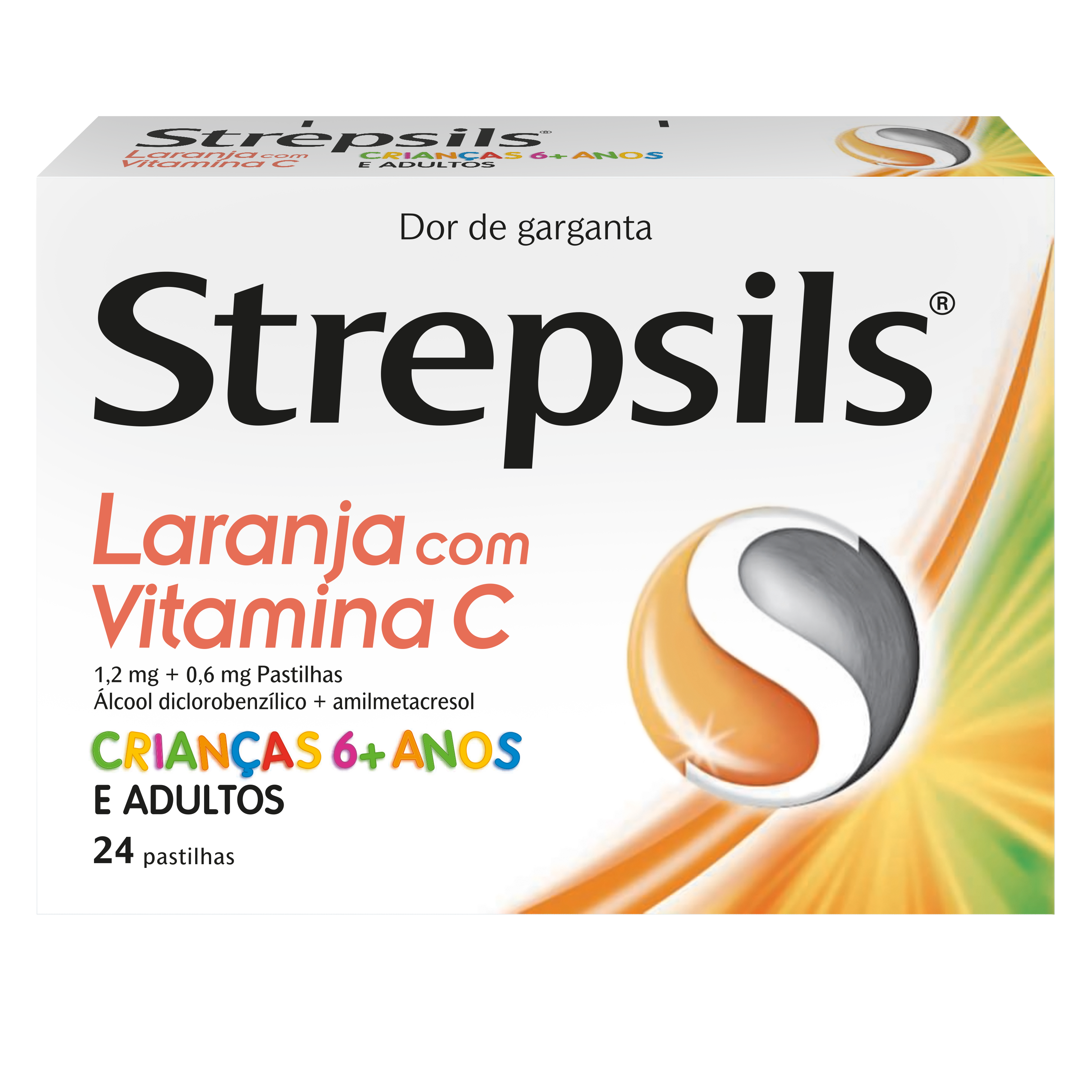 Strepsils Laranja com Vitamina C 24 pastilhas