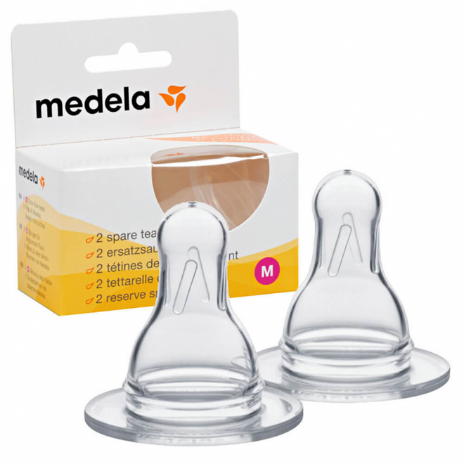 Medela Tetina Silicone Fluxo Médio (X2 Unidades)