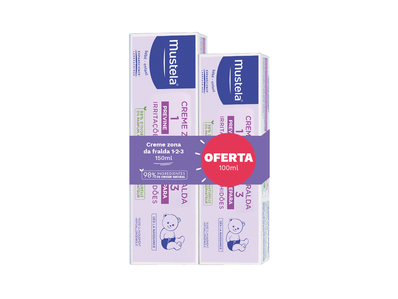 Mustela Bebé Creme Zona Fralda 150ml com oferta de 100ml