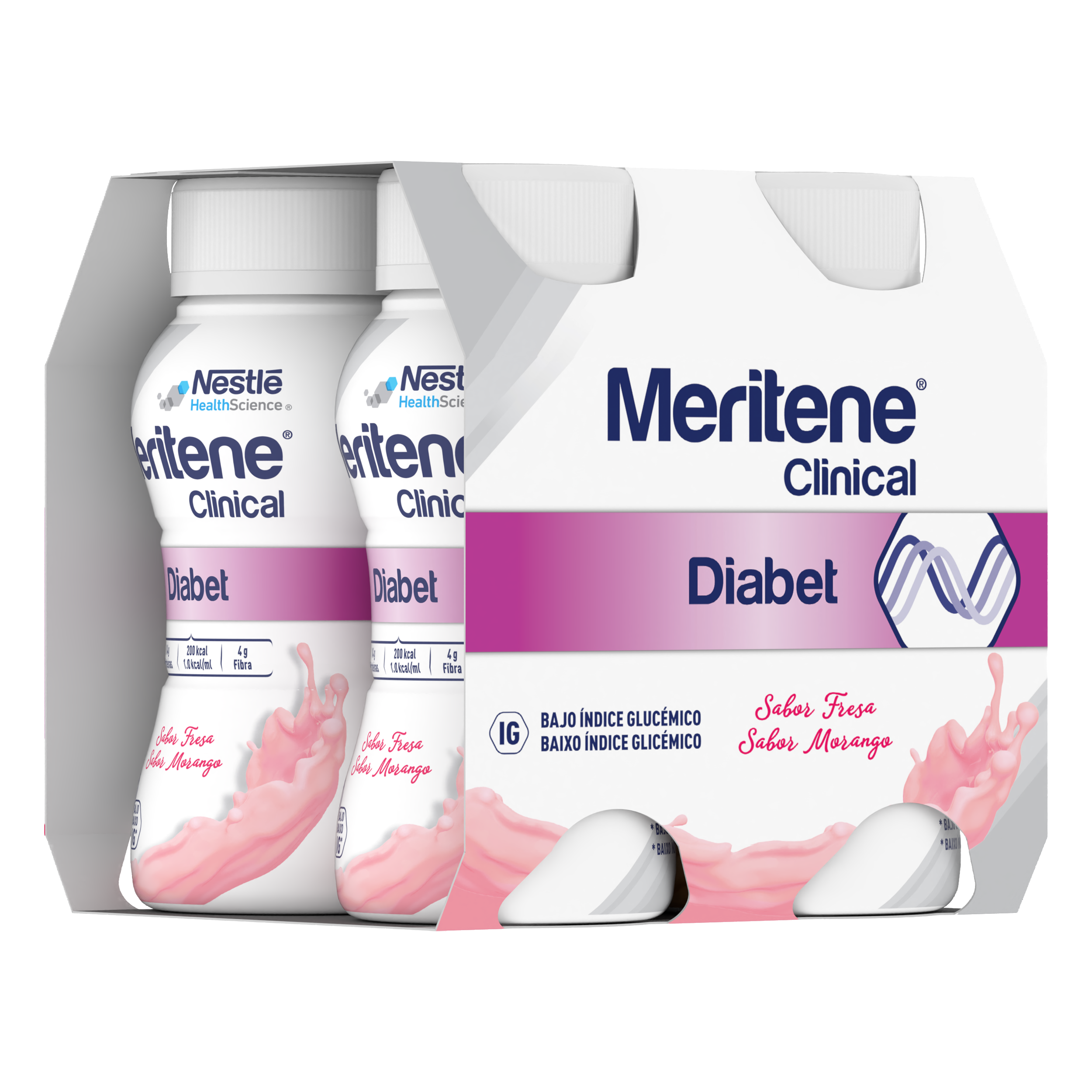Meritene Clinical Diabet Morango 4x200ml