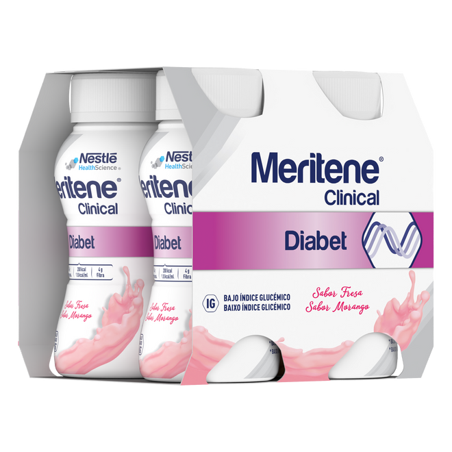 Meritene Clinical Diabet Morango 4x200ml