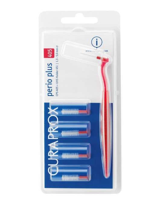 Curaprox Perio Plus Kit Escovilhão Interdental CPS Perio 405 x5 + Cabo UHS 451