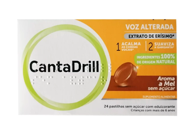 Cantadrill sem Açúcar Pastilhas Rouquidão (x24 unidades)