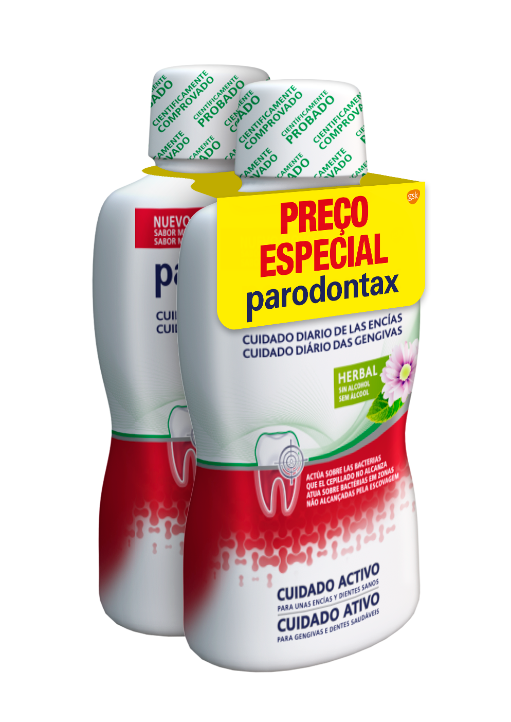 Parodontax Elixir Herbal Diário 2x500ml com preço especial