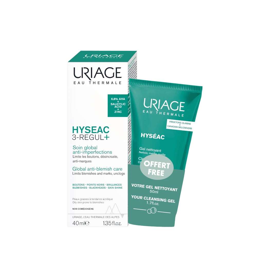 Uriage Hyseac 3-Regul - 40ml + Gel Limpeza - 50ml