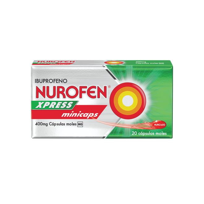Nurofen Xpress Minicaps MG, 400 mg Blister 20 Unidade(s) Caps mole