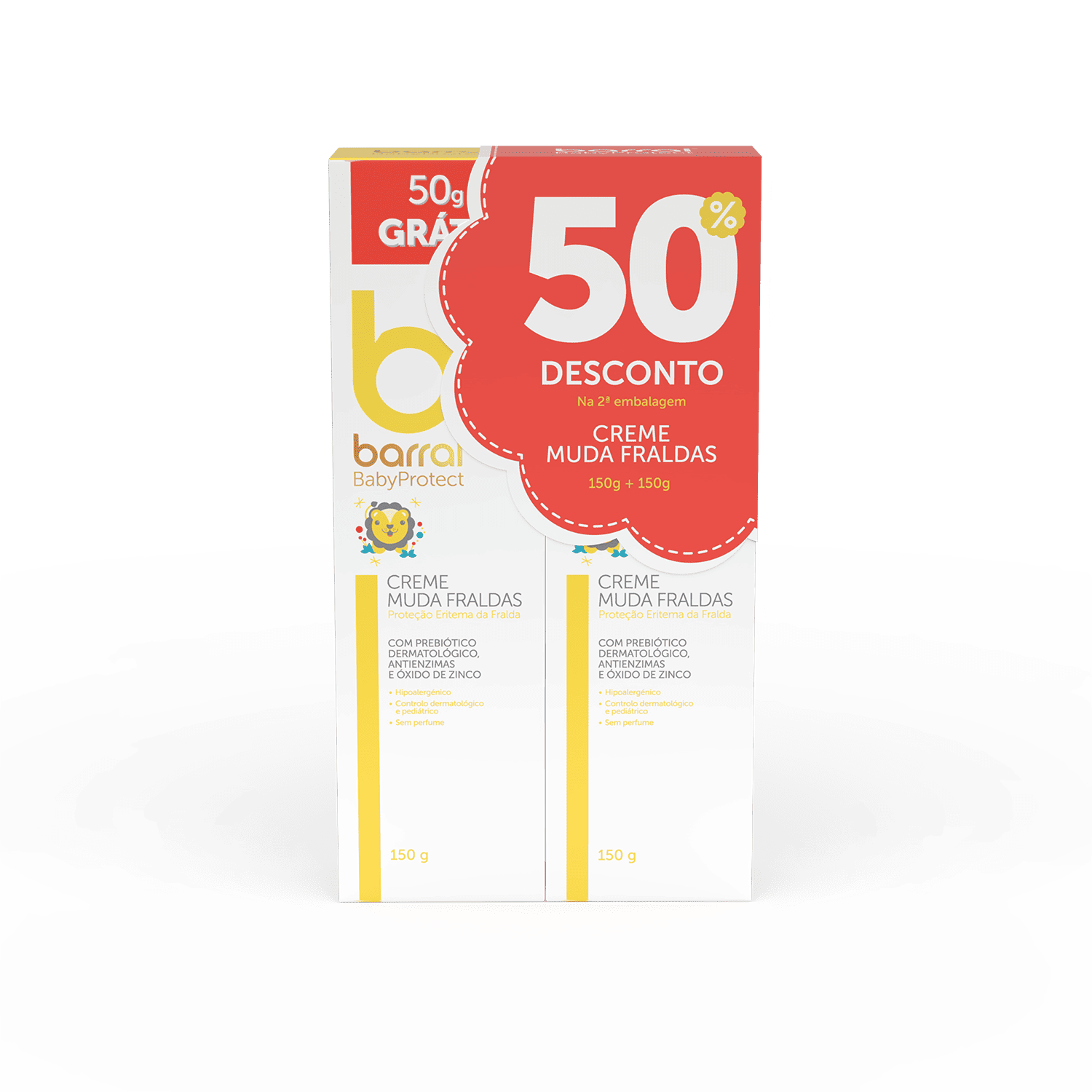 Barral BabyProtect Creme Muda Fraldas 150 g — 50%  2.ª unid