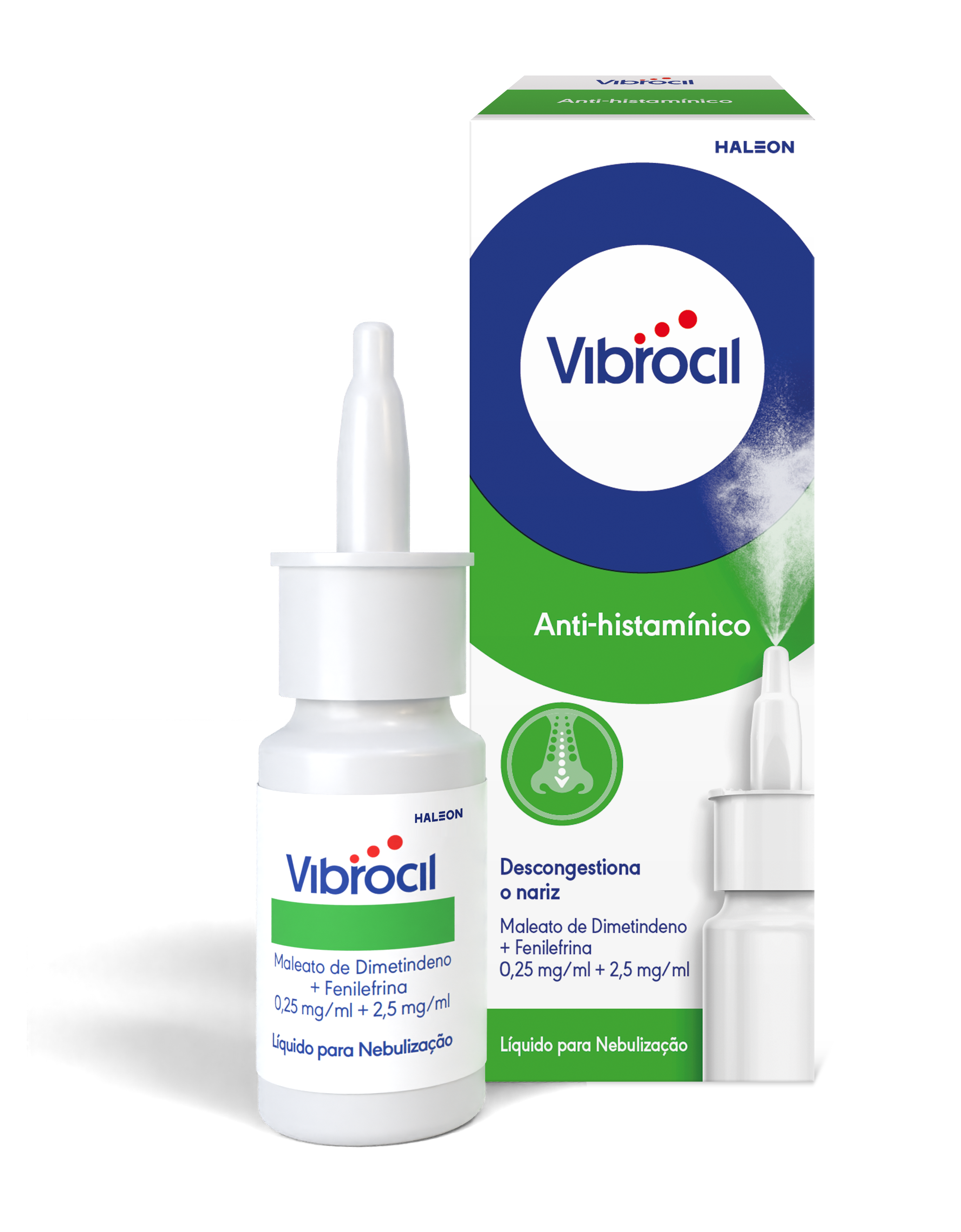 Vibrocil, 0,25/2,5 Mg/Ml Solução Pulverização Nasal - 15ml
