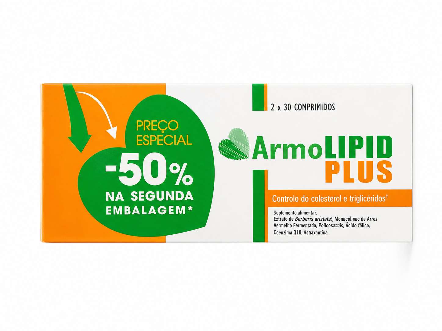 Armolipid Plus 30 Comprimidos 30 x 2 Desconto 50% na 2ª unidade