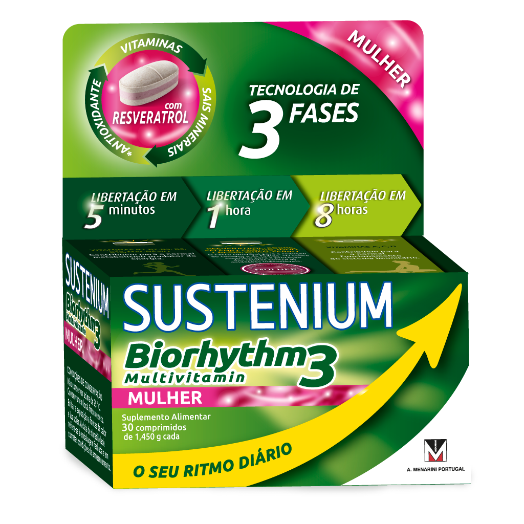 Sustenium Biorhythm 3 Multivitaminico Mulher x30 comprimidos