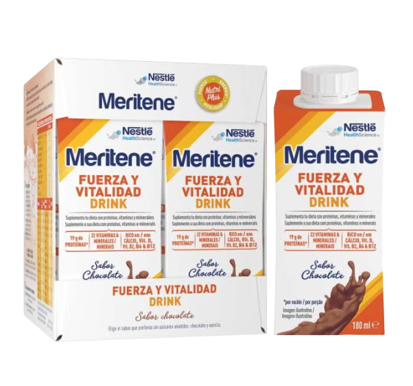 Meritene Força e Vitalidade Drink Chocolate 4x180ml