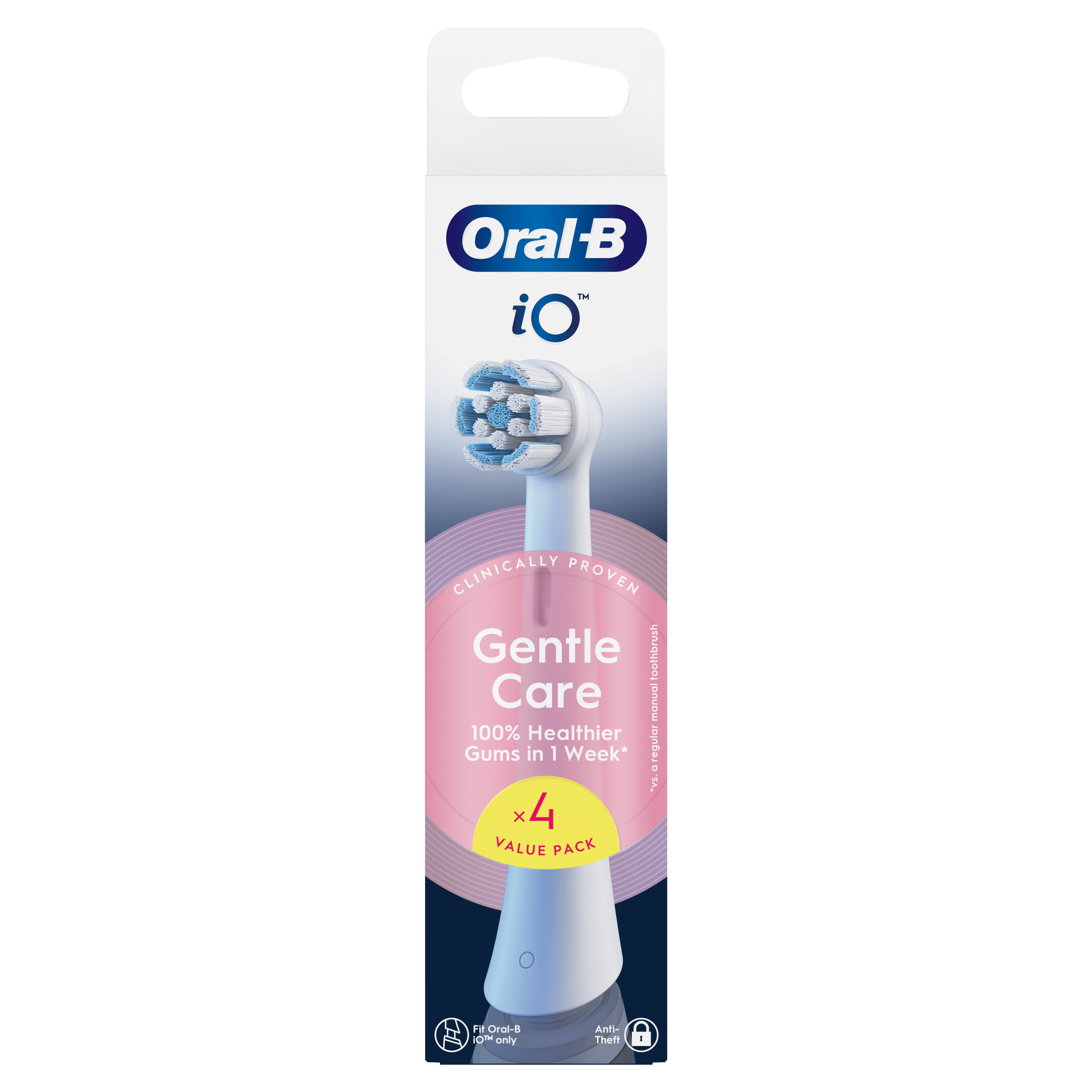 Oral-B iO Gentle Care Recarga Escova de Dentes Branco 4 unidades