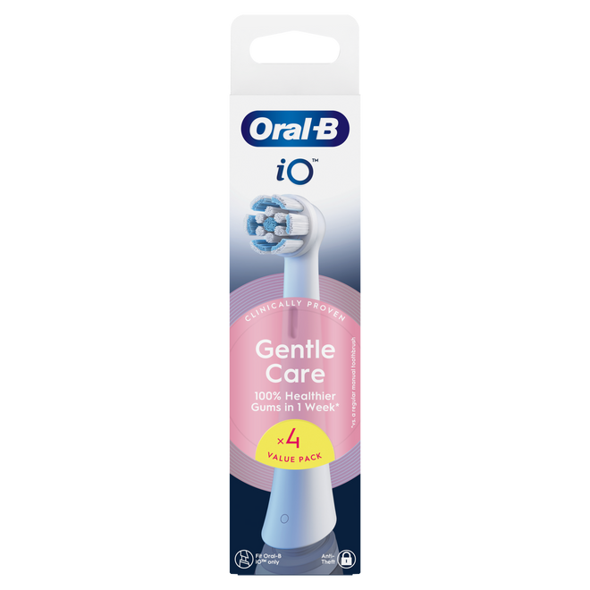 Oral-B iO Gentle Care Recarga Escova de Dentes Branco 4 unidades