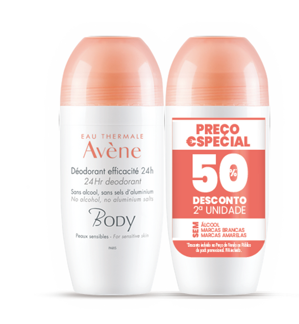 Avène Body Desodorizante eficácia 24h - 50ml DUO 50% 2U