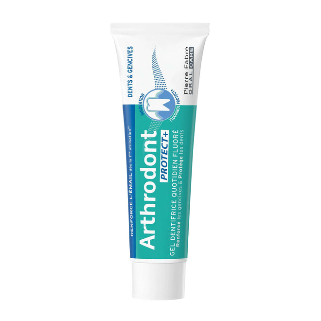 Arthrodont Protect + Gel dentífrico diário com flúor para proteção das gengivas e dos dentes 75 ml