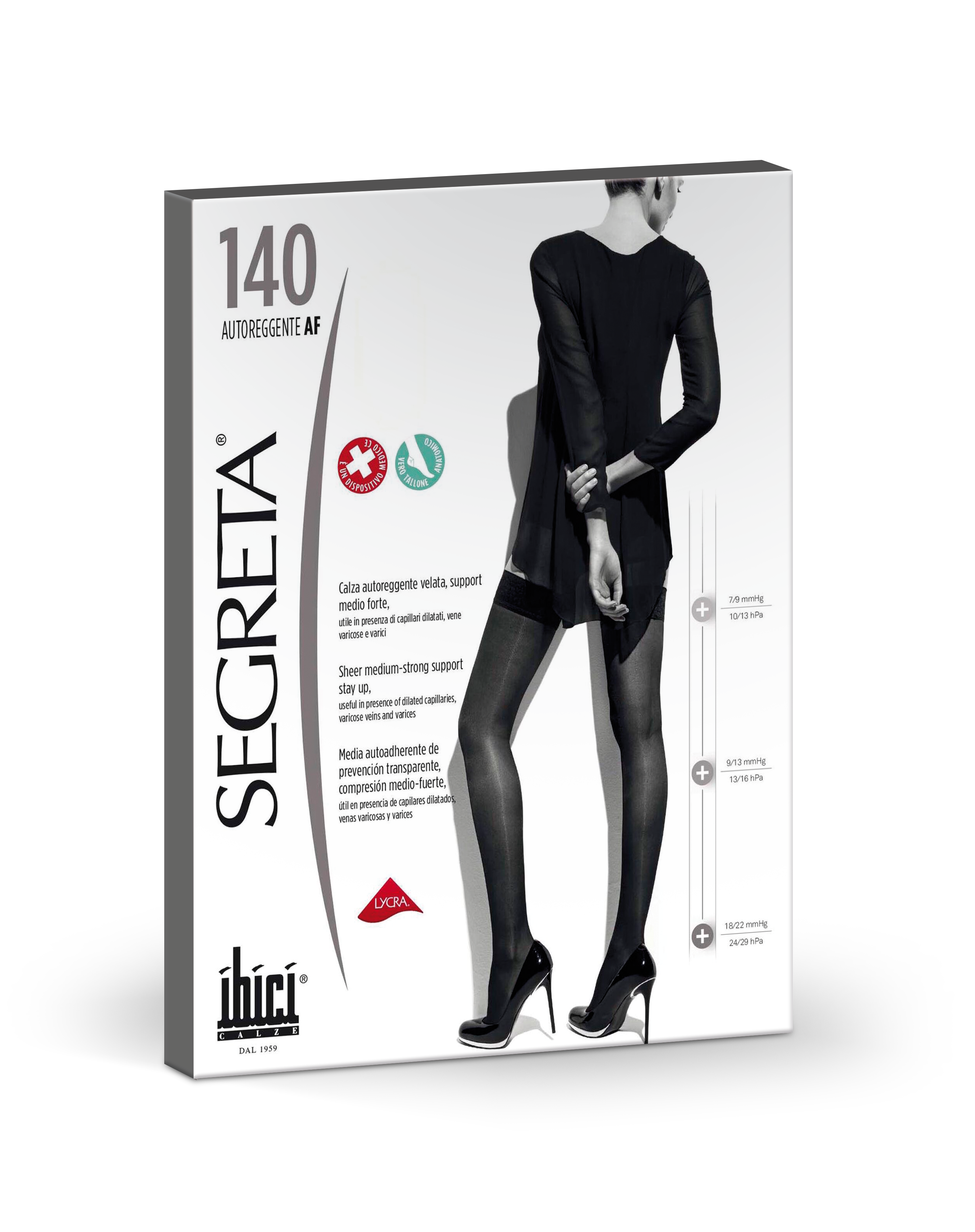 IBICI Meias Stay Up Classic 140 PRETO T4