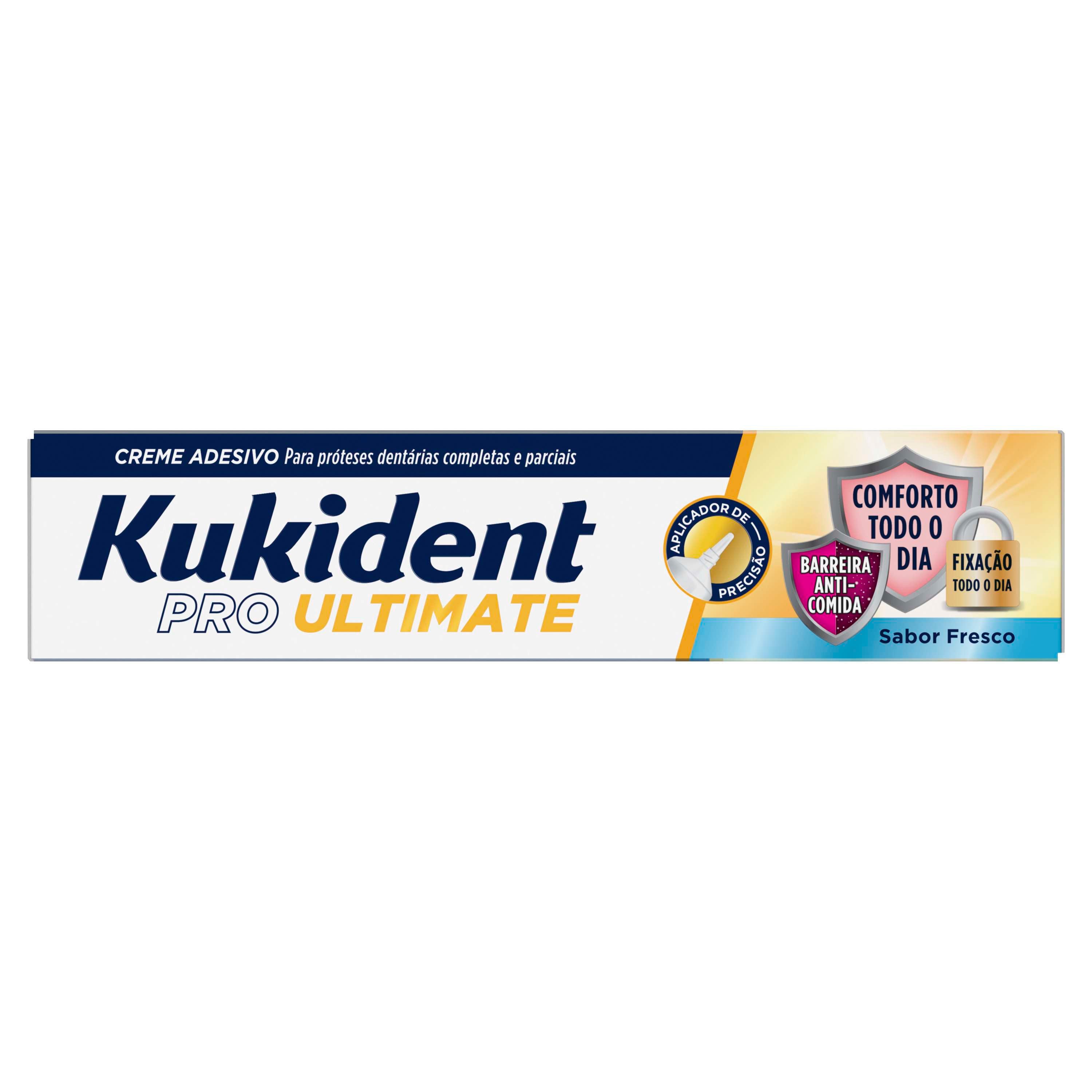 Kukident Pro Ultimate Creme Adesivo Próteses Sabor Fresco 40G