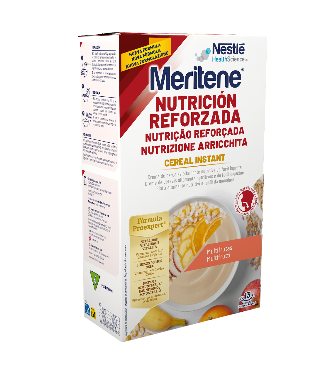 Meritene Cereal Instant Multifrutas 520g
