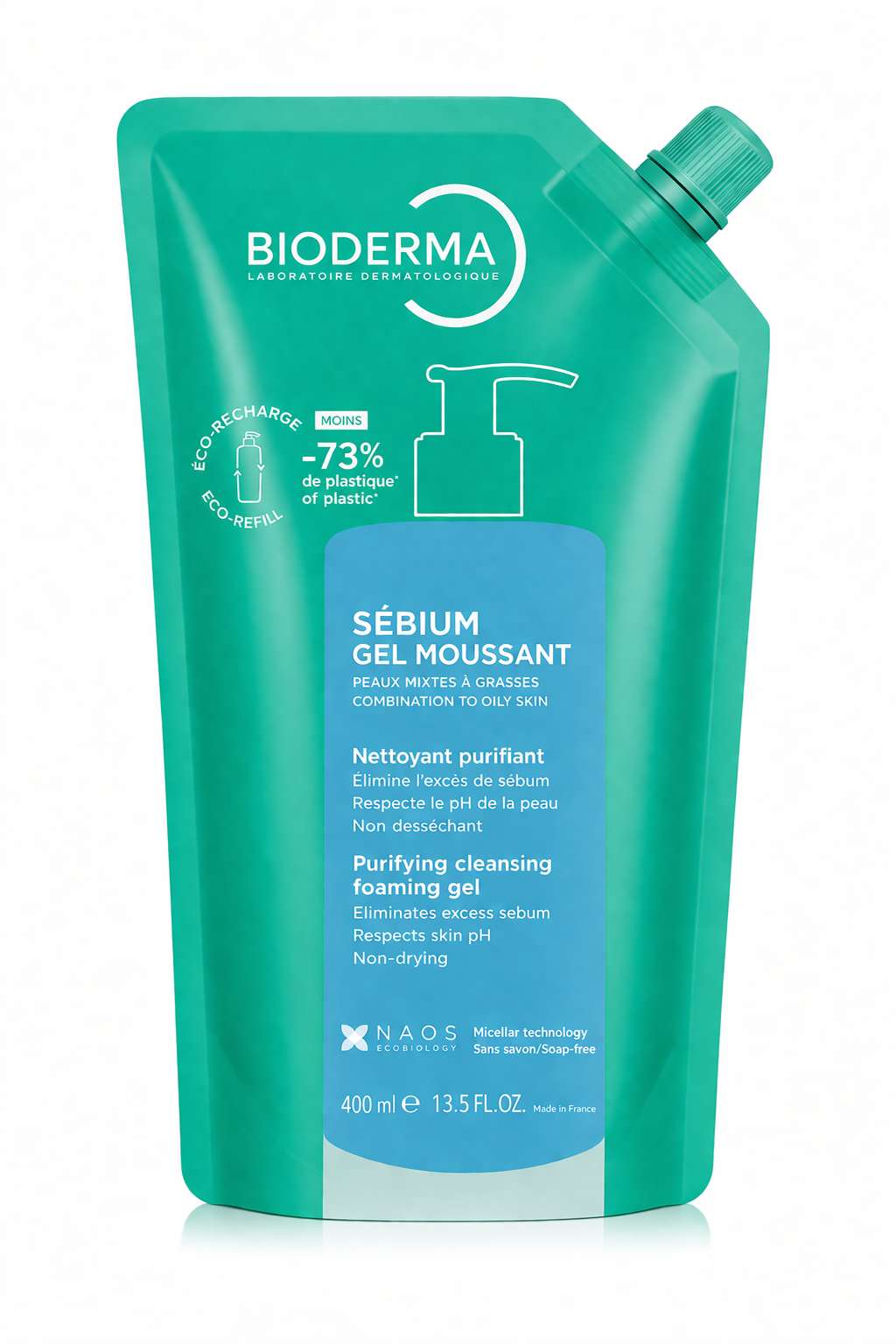 Bioderma Sebium Gel Moussant Ecorefill 400Ml