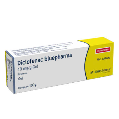DICLOFENAC BLUEPHARMA, 10 MG/G-100 G X 1 GEL BISNAGA DICLOFENAC