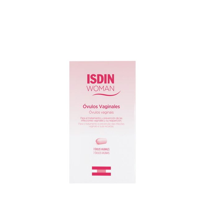 ISDIN Woman óvulos Vaginais x7 -Tratamento e prevenção de infeções vaginais e suas recaídas