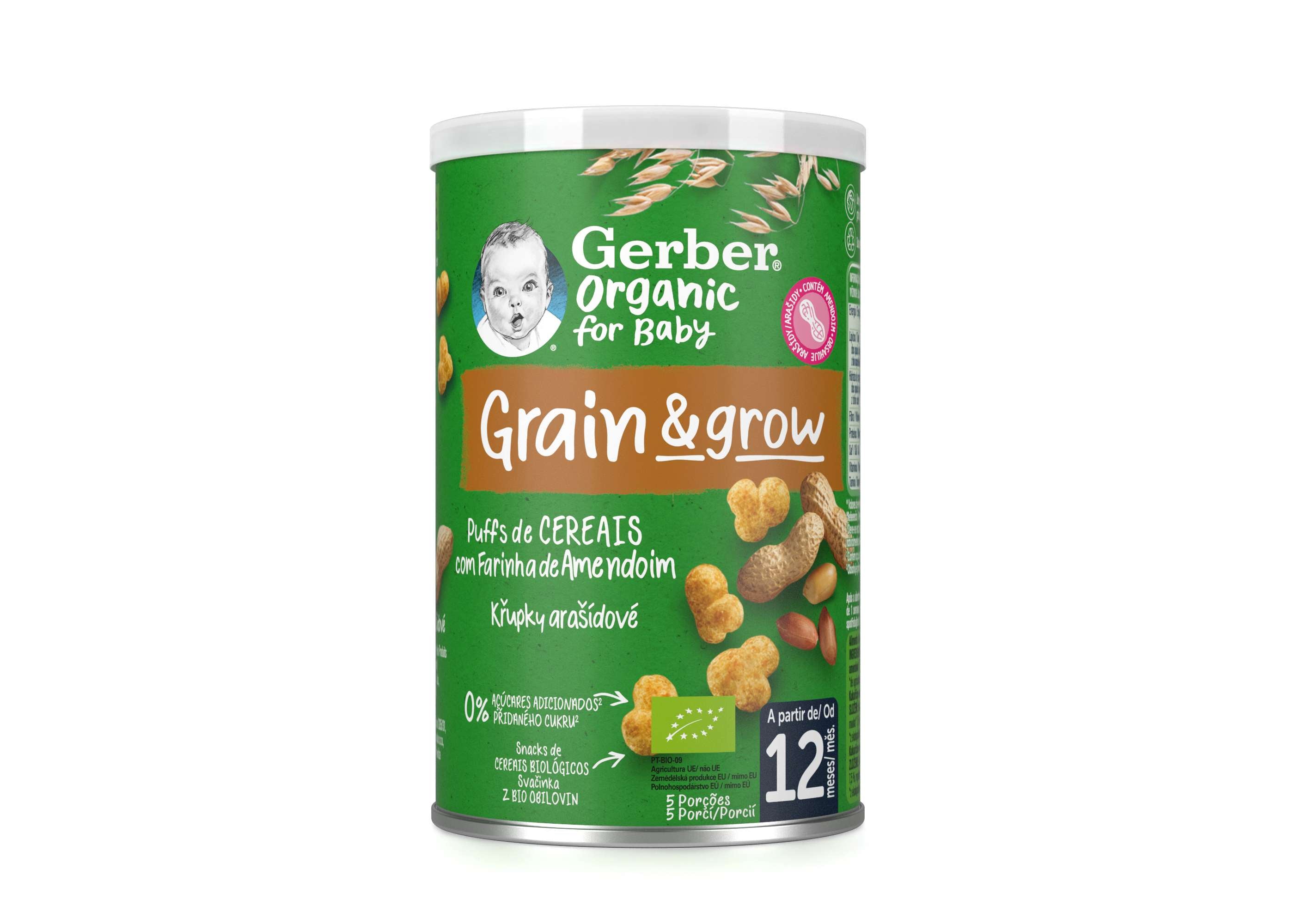 Nestlé Gerber Bio Nutripuffs Amendoim 35g 12M+