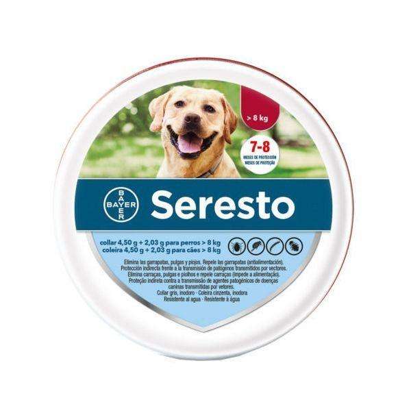Seresto Coleira 4,50g+2,03g Cao > 8kg coleira