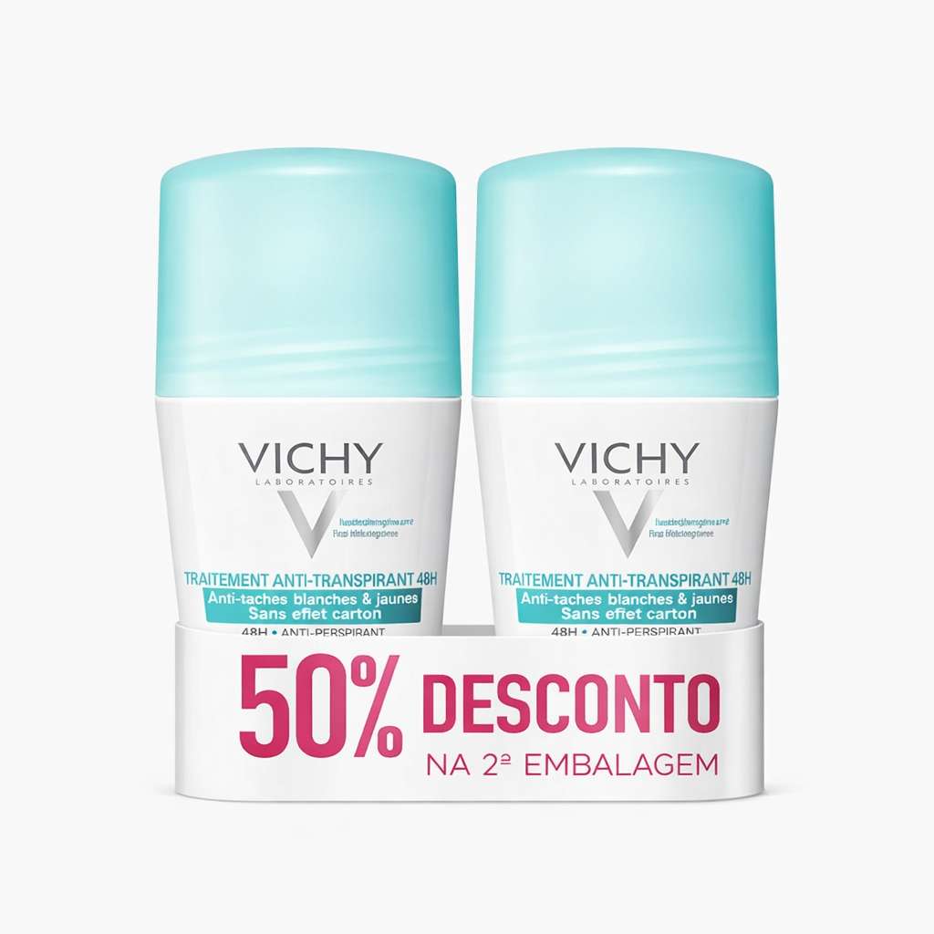 Vichy Deo Roll-on Antimanchas 50ml X 2 Desconto 50% na 2ª unidade