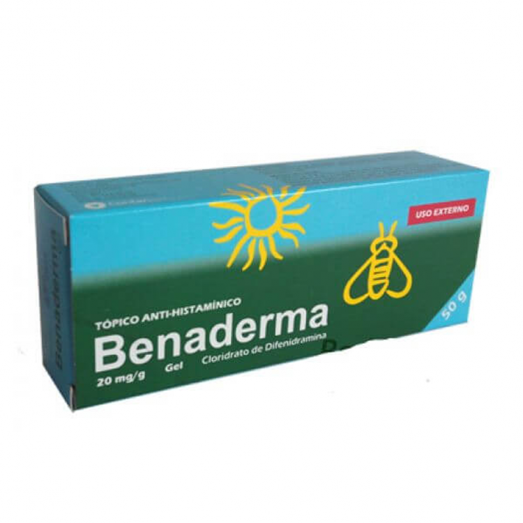 BENADERMA, 20 MG/G-50 G X 1 GEL BISNAGA DIFENIDRAMINA