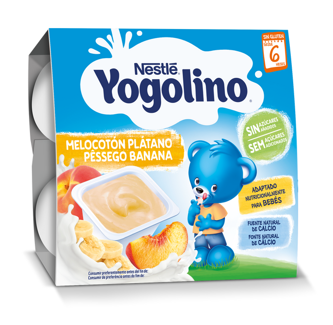 Nestlé Yogolino Pêssego Banana 6M+ 100g x4 