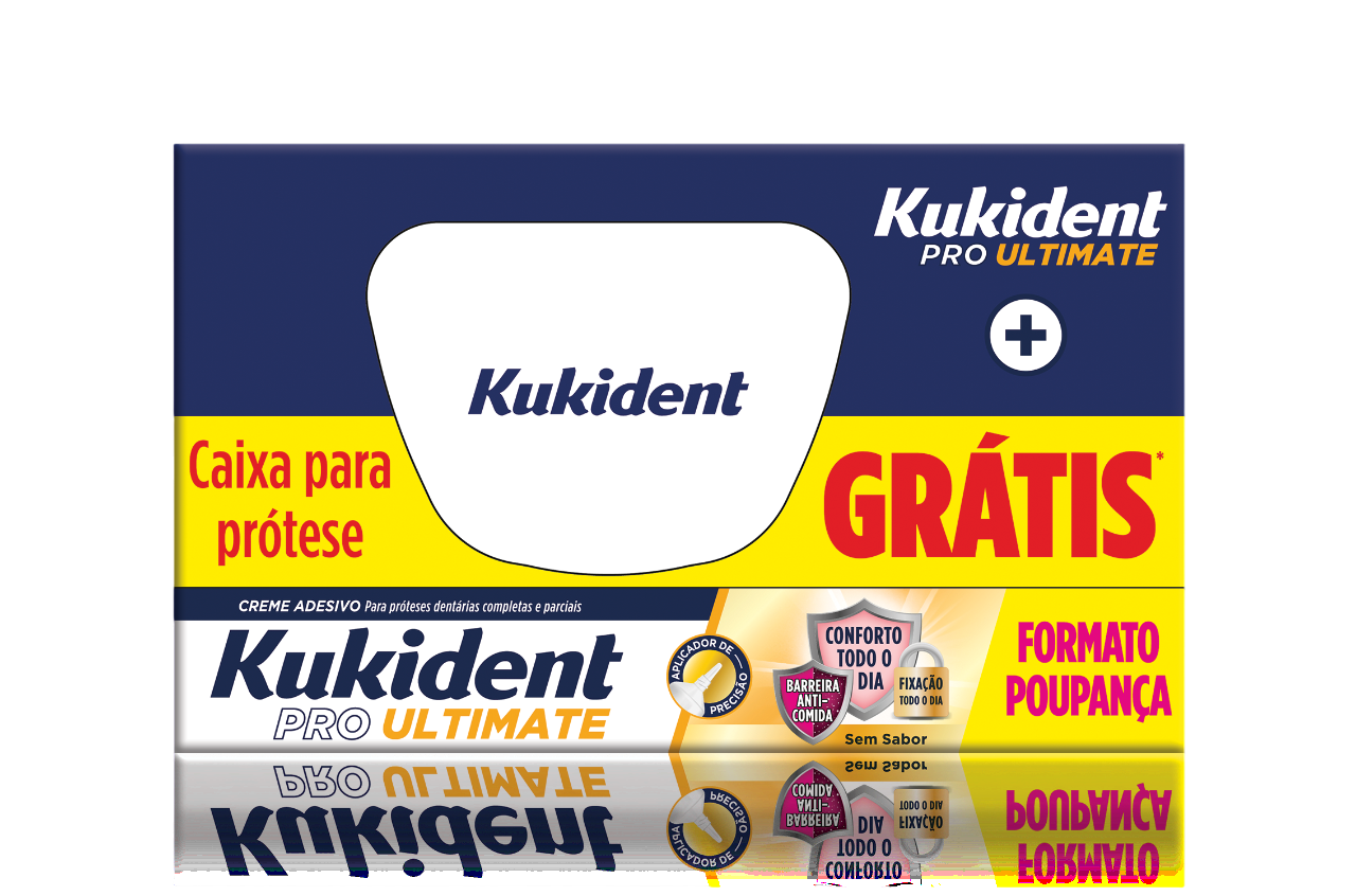 Kukident Pro Ultimate Creme Adesivo sem Sabor 57ml Oferta Caixa