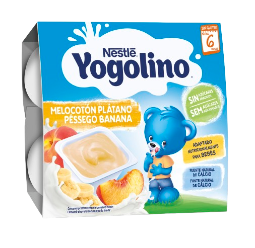 Nestlé Yogolino Pêssego Banana 6M+ 100g x4