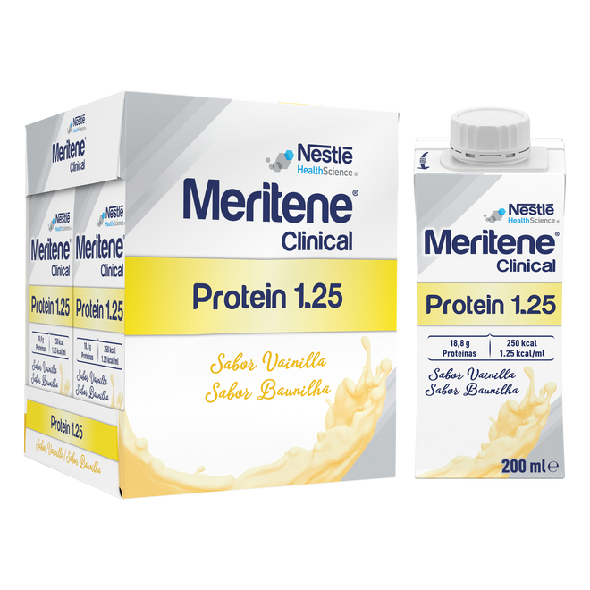 Meritene Clinical Protein 1.25 solução Baunilha - 200ml (x4 unidades)
